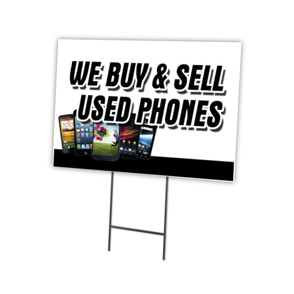 Signmission We Buy & Sell Used Ph Yard & Stake outdoor plastic coroplast window, C-1824 We Buy & Sell Used Ph C-1824 We Buy And Sell Used Ph - main